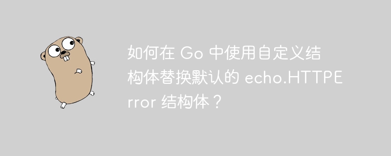 如何在 Go 中使用自定义结构体替换默认的 echo.HTTPError 结构体？-小浪资源网