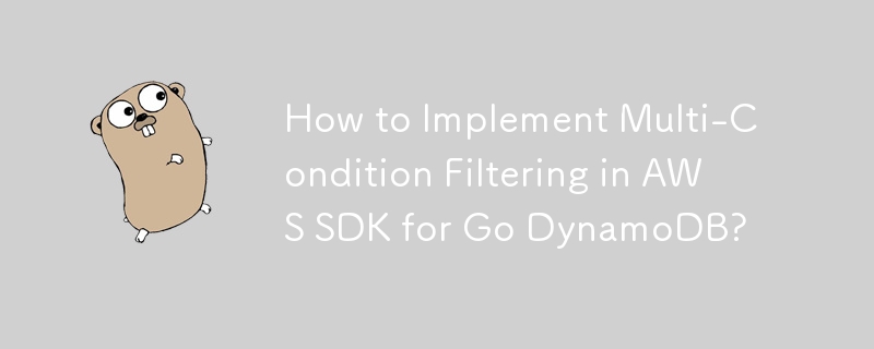 如何在AWS SDK for Go DynamoDB中实现多条件过滤？