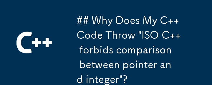 Why Does My C   Code Throw \