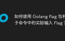 如何使用 Golang flag 包判断子命令中的实际输入 Flag？