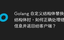 Golang 自定义结构体替换库结构体时，如何正确处理错误信息并返回给客户端？