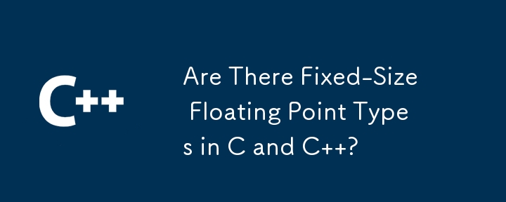 Are There Fixed-Size Floating Point Types in C and C  ?