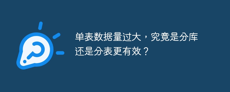 单表数据量过大，究竟是分库还是分表更有效？-小浪资源网