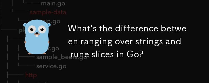 What\'s the difference between ranging over strings and rune slices in Go?