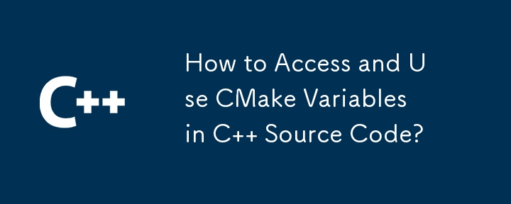 How to Access and Use CMake Variables in C   Source Code?