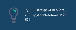 python 数据输出不整齐怎么办?jupyter notebook 有妙招!