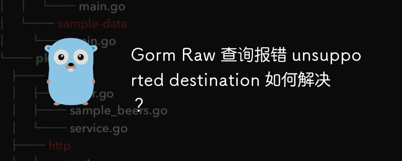 Gorm Raw 查询报错 unsupported destination 如何解决？-小浪资源网