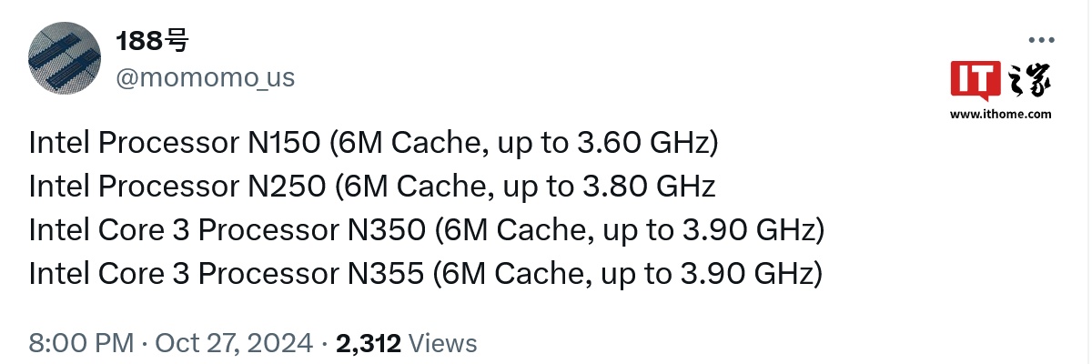 略微提频，消息称英特尔将推 4 款 Alder Lake-N Refresh 处理器