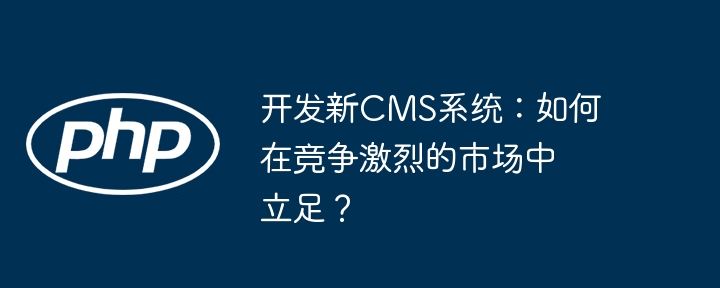 开发新cms系统：如何在竞争激烈的市场中立足？