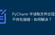 PyCharm 中读取文件出现文件不存在报错，如何解决？