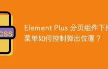 Element Plus 分页组件下拉菜单如何控制弹出位置？