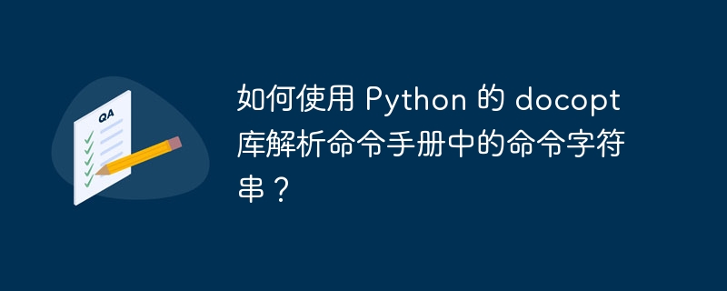 如何使用 Python 的 docopt 库解析命令手册中的命令字符串？-小浪资源网