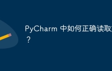 PyCharm 中如何正确读取文件？