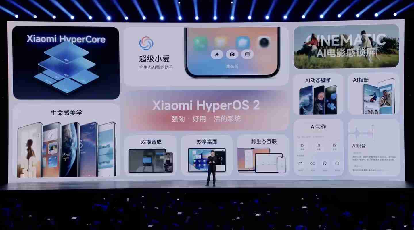 小米澎湃OS 2发布：超级小爱AI、苹果互联、全生态设备覆盖等