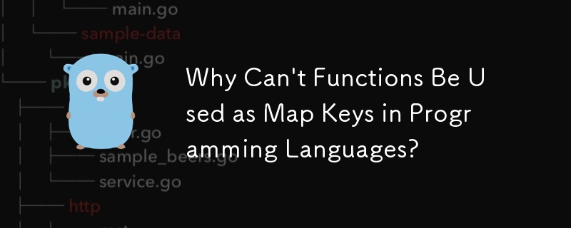 Pourquoi les fonctions ne peuvent-elles pas être utilisées comme clés de mappage dans les langages de programmation ?