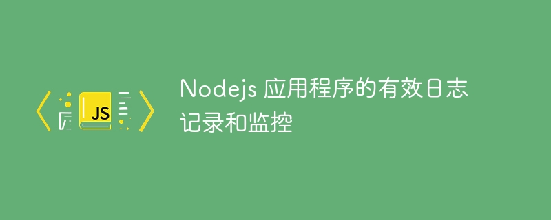 Nodejs 应用程序的有效日志记录和监控-小浪资源网