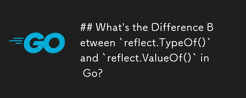 Go 中的 `reflect.TypeOf()` 和 `reflect.ValueOf()` 有什么区别？