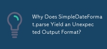 Why Does SimpleDateFormat.parse Yield an Unexpected Output Format?
