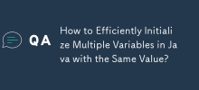 How to Efficiently Initialize Multiple Variables in Java with the Same Value?