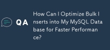How Can I Optimize Bulk Inserts into My MySQL Database for Faster Performance?