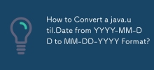 How to Convert a java.util.Date from YYYY-MM-DD to MM-DD-YYYY Format?