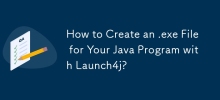 How to Create an .exe File for Your Java Program with Launch4j?