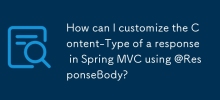 How can I customize the Content-Type of a response in Spring MVC using @ResponseBody?