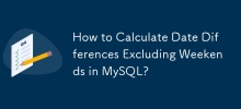 How to Calculate Date Differences Excluding Weekends in MySQL?