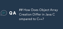 How Does Object Array Creation Differ in Java Compared to C  ?