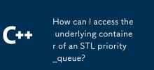 How can I access the underlying container of an STL priority_queue?