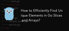 How to Efficiently Find Unique Elements in Go Slices and Arrays?