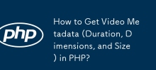 How to Get Video Metadata (Duration, Dimensions, and Size) in PHP?
