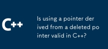 Is using a pointer derived from a deleted pointer valid in C  ?