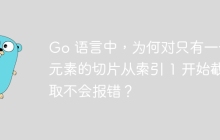 Go 语言中，为何对只有一个元素的切片从索引 1 开始截取不会报错？