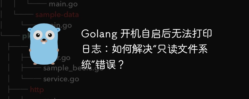 Golang 开机自启后无法打印日志：如何解决“只读文件系统”错误？-小浪资源网