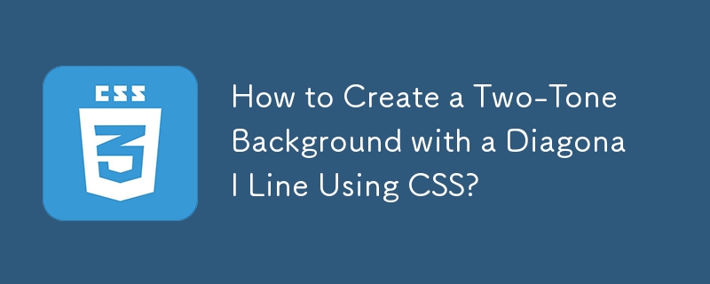 Bagaimana untuk membuat latar belakang dua nada dengan garis pepenjuru menggunakan CSS?