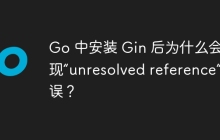 Go 中安装 Gin 后为什么会出现“unresolved reference”错误？