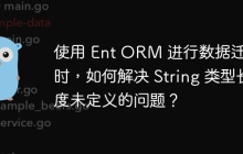 使用 Ent ORM 进行数据迁移时，如何解决 String 类型长度未定义的问题？