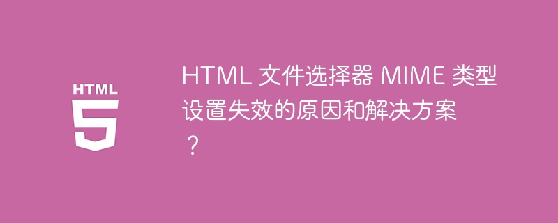 HTML 文件选择器 MIME 类型设置失效的原因和解决方案？-小浪资源网