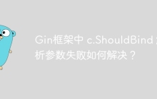 Gin框架中 c.ShouldBind 解析参数失败如何解决？
