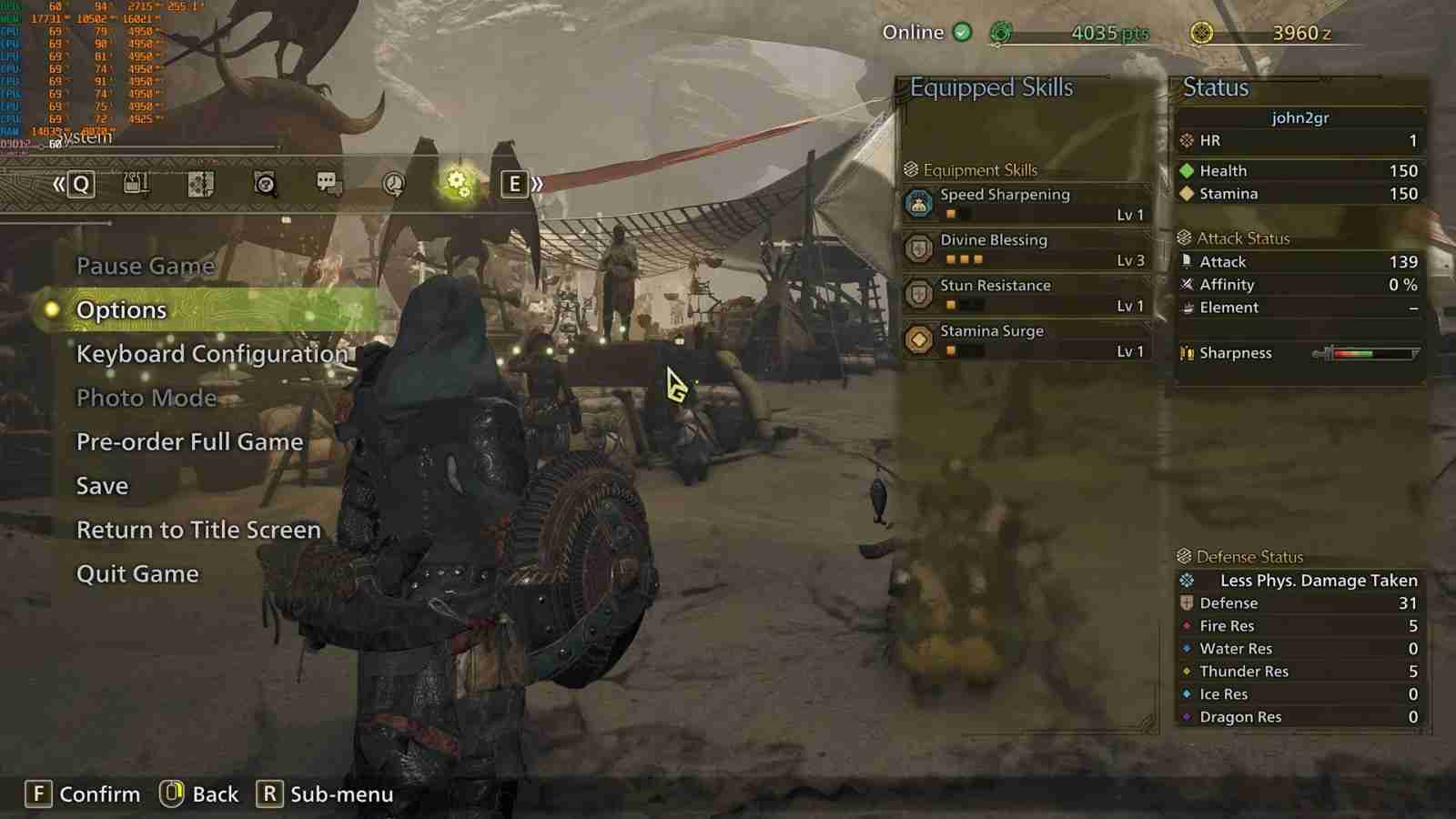 《怪物猎人：荒野》RTX 4090实测 原生4K/最高画质达不到60帧