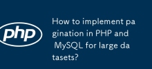 Comment implémenter la pagination en PHP et MySQL pour de grands ensembles de données ?