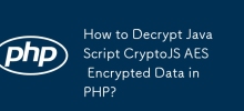 Comment décrypter les données cryptées JavaScript CryptoJS AES en PHP ?