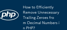 Comment supprimer efficacement les zéros inutiles des nombres décimaux en PHP ?