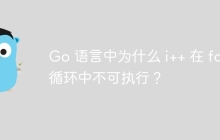 Go 语言中为什么 i++ 在 for 循环中不可执行？