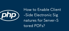 Comment activer les signatures électroniques côté client pour les PDF stockés sur le serveur ?
