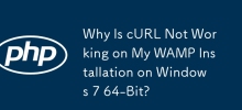 Pourquoi cURL ne fonctionne-t-il pas sur mon installation WAMP sous Windows 7 64 bits ?