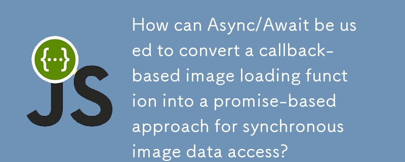 Comment Async/Await peut-il être utilisé pour convertir une fonction de chargement d'image basée sur un rappel en une approche basée sur des promesses pour un accès synchrone aux données d'image ?