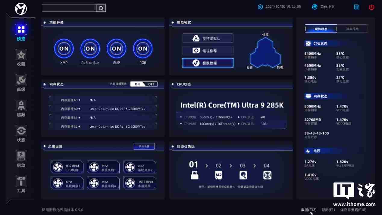 铭瑄北冰洋 Z890 ARCTIC 主板评测：白色装机绝配，BIOS 体验大提升