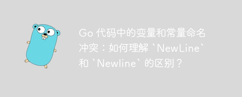 Go 代码中的变量和常量命名冲突:如何理解 `NewLine` 和 `Newline` 的区别?